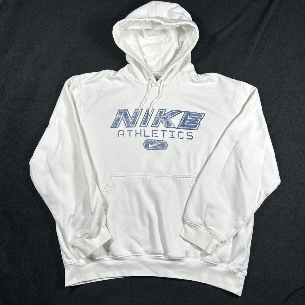 VTG Y2K Nike Pullover Hoodie Men's Medium Athletic Center Graphic